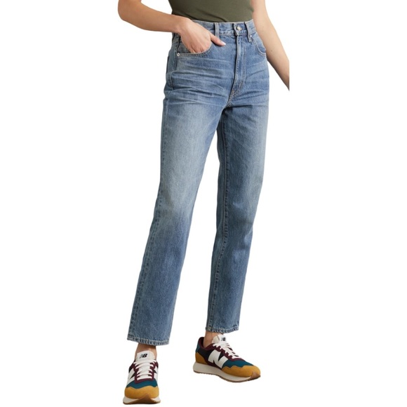 SLVRLAKE Sierra High-Rise Straight Leg Blue Jeans. Tucson Wash. Size 28. - Picture 3 of 12